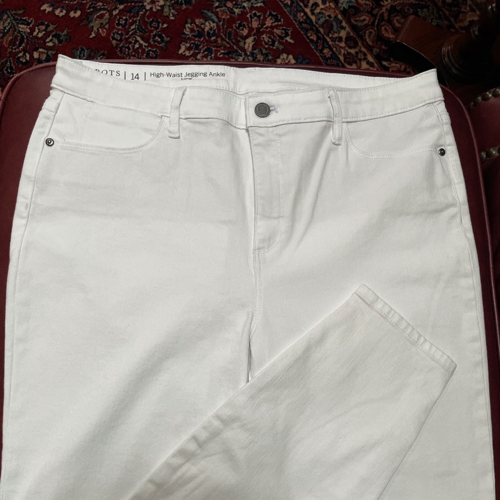 Talbots high waist jegging white NWOT